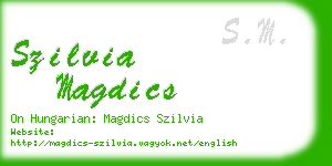 szilvia magdics business card